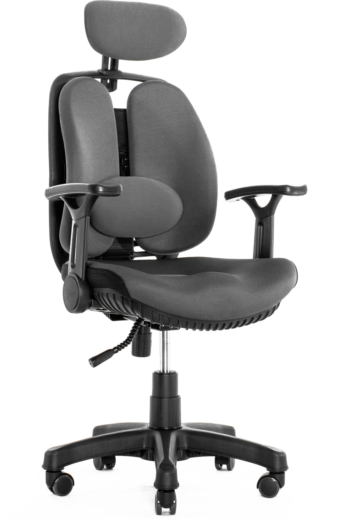 Компьютерное анатомическое кресло INNO Health с эластичным каркасом, цвет: серый