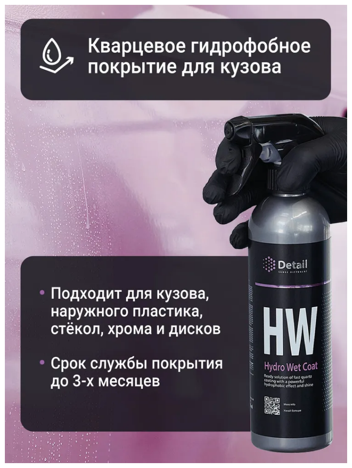 Кварцевое покрытие HW "Hydro Wet Coat" 250мл