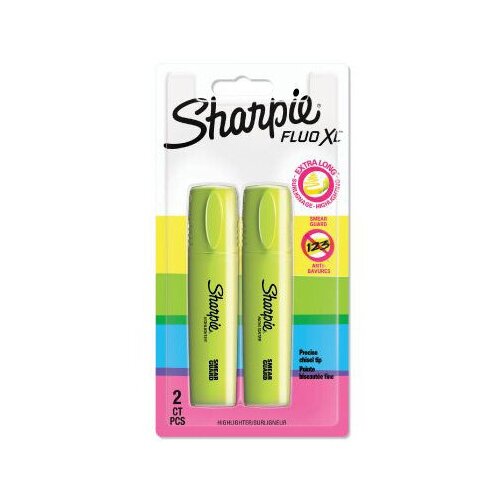 Набор текстовыделителей Paper Mate Fluo XL 1825660 Sharpie желтый блистер 2шт 250₽