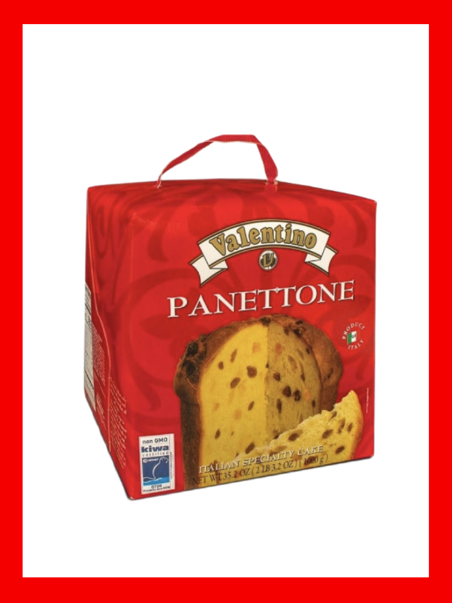 Кекс (Кулич) Panettone VALENTINO с изюмом и цукатами 500г, Италия