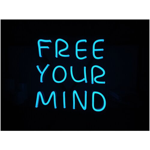 Светильник неоновый Free your mind Освободи свое сознание, 40х39 см