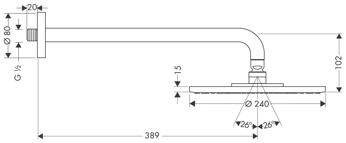 Душ верхний Hansgrohe - фото №10