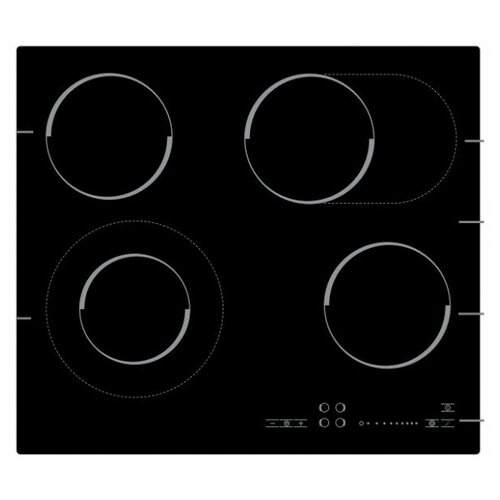 Электрическая варочная панель KRAFT TCH-EHK6602 электрическая независимая черный 1793500₽