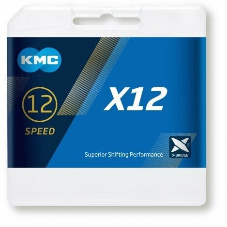 Цепь KMC X12 12 ск 126L Silver, замок