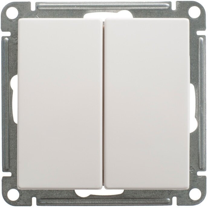 фото Переключатель проходной Schneider Electric VS610-256-1-86 W59 2-клавишный переключатель, 10АХ, механизм, белый