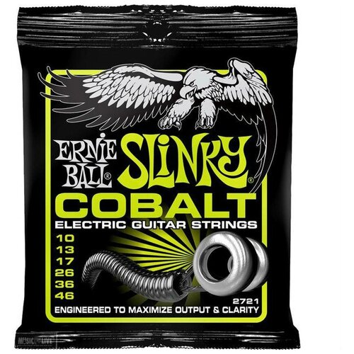 Ernie Ball 2721 струны для эл. гитары Cobalt Regular Slinky (10-13-17-26-36-46). струны для электрогитары ernie ball 2221 regular slinky 10 46