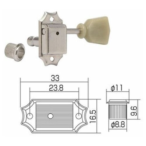 Колки для гитары Gotoh SD90-MG-SL-N колки для гитары gotoh sd90 mgt sl gg l3 r3