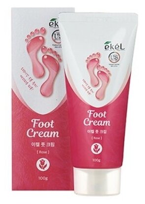 EKEL Успокаивающий крем для ног с экстрактом розы Foot Cream Rose, 100гр - фото №5