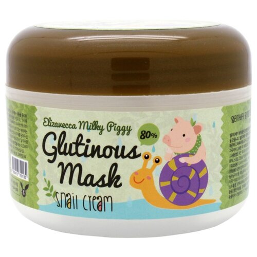 фото Elizavecca Milky Piggy Glutinous 80% Mask Snail Cream Крем-маска с муцином улитки для лица, 100 г