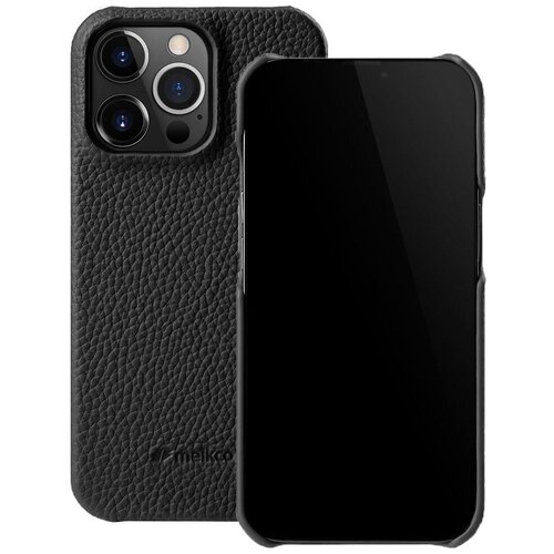 Кожаный чехол накладка Melkco для Apple iPhone 13 Pro (6.1) - Snap Cover, черный