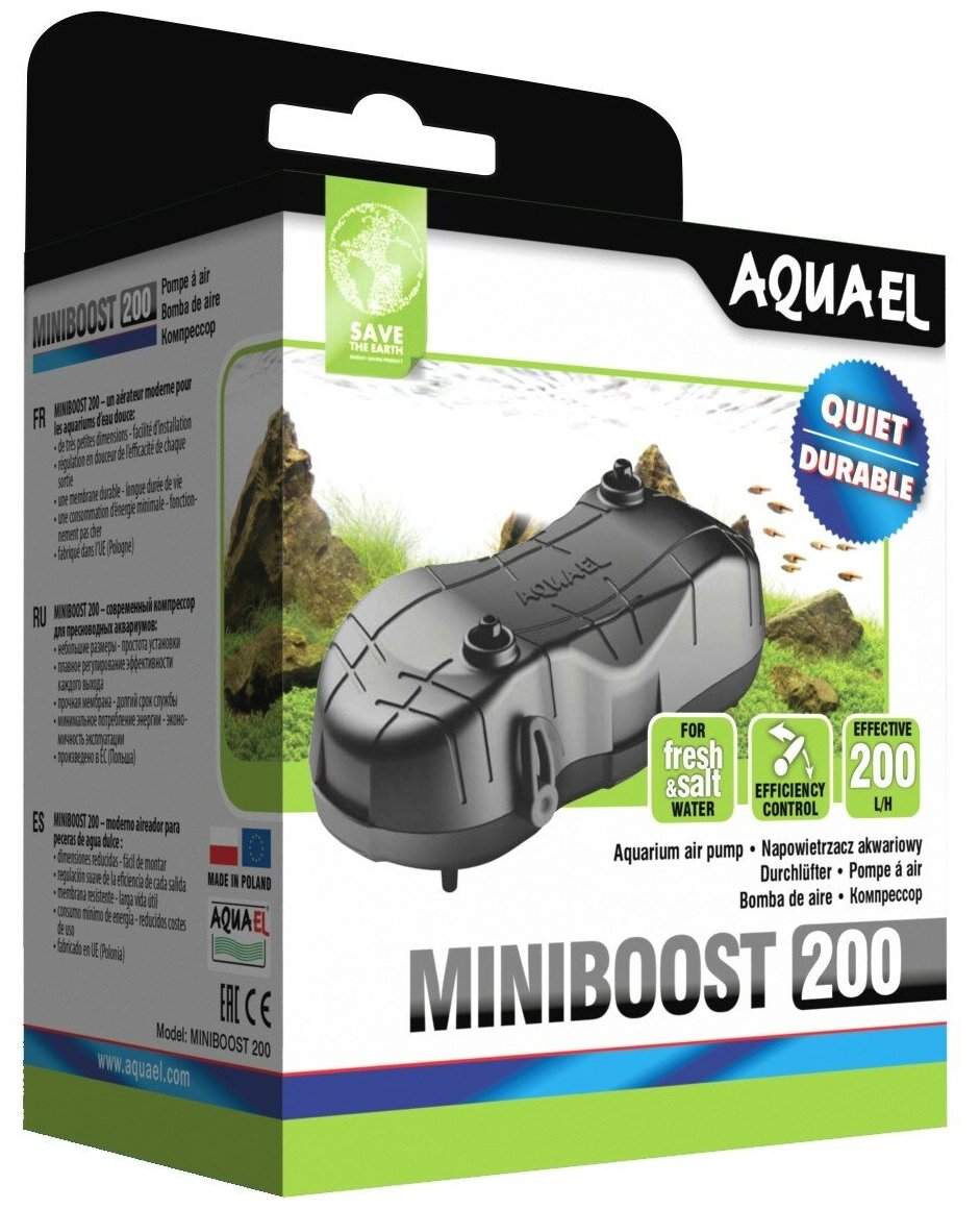 Miniboost 200 plus (до 200л) 200л/ч, мощность-2.4Вт AQUAEL - фото №5