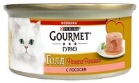 Корм для кошек Gourmet (0.085 кг) 12 шт. Gold Нежная начинка с лососем 0.085 кг 12