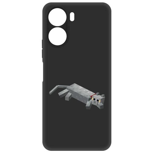 Чехол-накладка Krutoff Soft Case Minecraft-Кошка для Vivo Y16 черный чехол накладка krutoff soft case minecraft кошка для vivo y27s черный