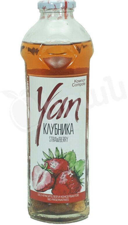 Компот YAN из клубники ст. 0.93L 0.93л - фотография № 4