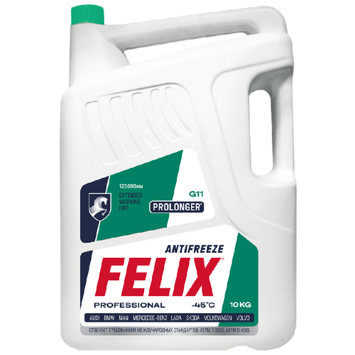 Антифриз Felix Prolonger зеленый белая канистра 10 л