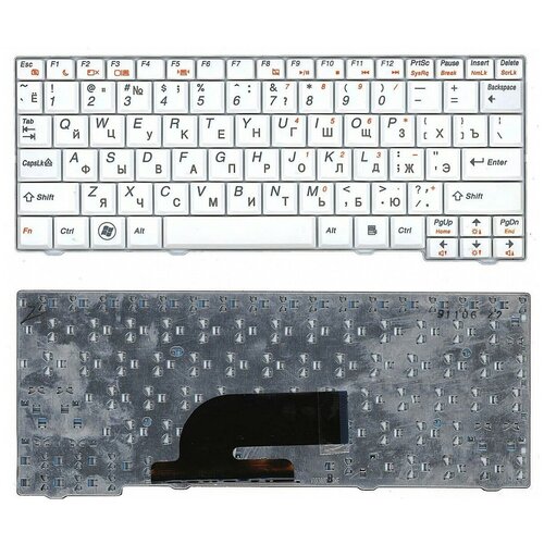 Клавиатура для ноутбука Lenovo S10-2 S10-3C S11 Белая Pn 42T4224 42T4259 8C9092 V100620BK1 2319₽