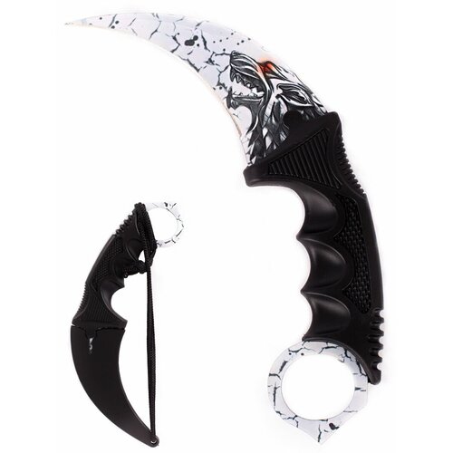 Нож Керамбит нескладной Pirat HK03008, пластиковые ножны, длина клинка: 9,5 см