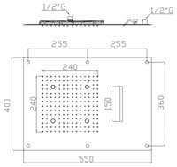 Верхний душ Effepi 332-01 Chrome