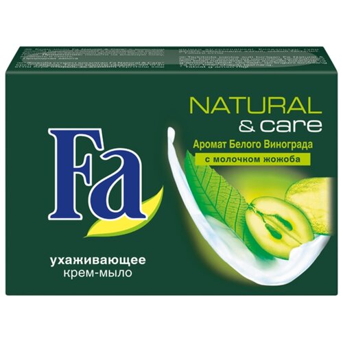фото Крем-мыло кусковое Fa Natural & Care белый виноград и молочко жожоба, 90 г