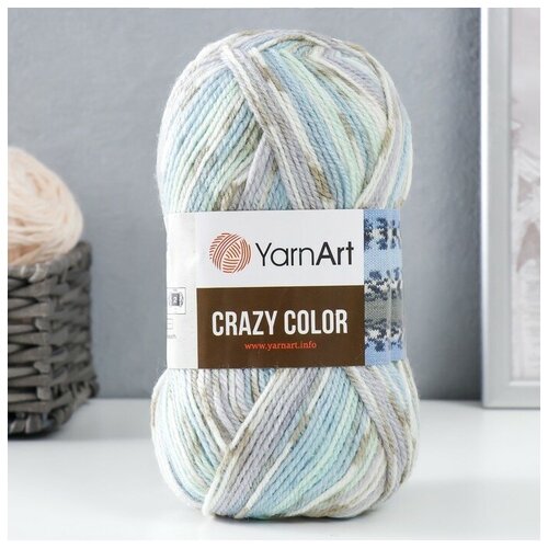 YarnArt Пряжа "Crazy color" 25% шерсть, 75% акрил 260м/100гр (179 ледяной-беж)