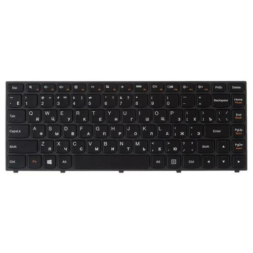 Клавиатура для ноутбука Lenovo Yoga 13 черная с черной рамкой 822₽