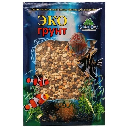 грунт для аквариума aquael aqua decorisdolomite gravel 2 4 мм 2 кг 114042 Грунт для аквариума реликтовая галька №2, 4 - 8 мм ЭКОгрунт (7 кг)