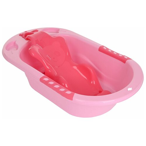 Детская ванна Pituso с горкой для купания Pink/Розовая