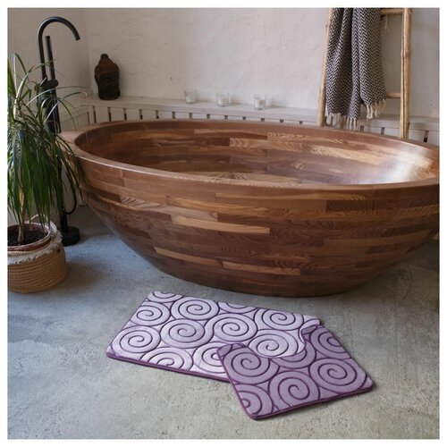 Набор ковриков для ванной ( 50*80 и коврик с вырезом 40*60)