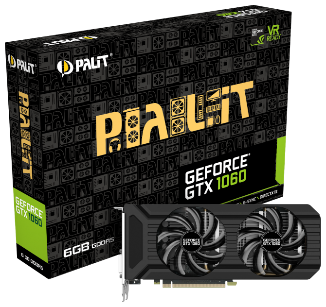 Palit Видеокарта Palit GeForce GTX 1060 1506MHz PCI-E 3.0 6144MB 8000MHz 192 bit DVI HDMI HDCP Dual (NE51060015J9-1061D)