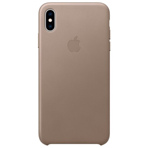 фото Чехол Apple кожаный для Apple iPhone XS Max платиново-серый
