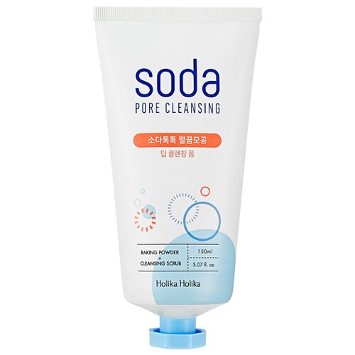 фото Holika Holika глубоко очищающая пенка для лица Soda Tok Tok Clean Pore, 150 мл