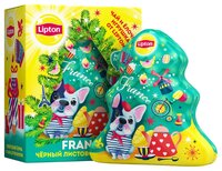 Чай черный Lipton Новогодняя елочка France подарочный набор, 20 г