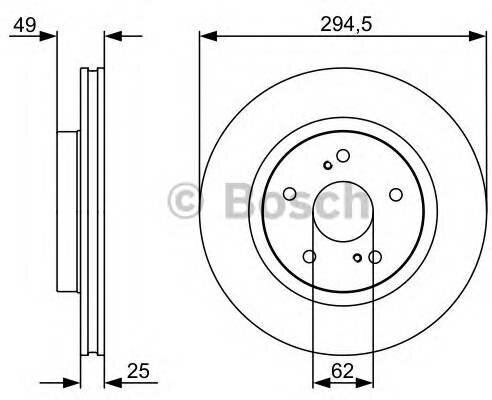 Диск тормозной передний для suzuki grand vitara 1.6/2.0/1.9d 05 Bosch 0986479559