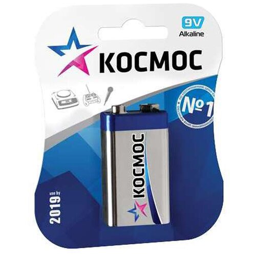 Элемент питания 6LR61 (крона) 9V Alkaline 1BL Космос