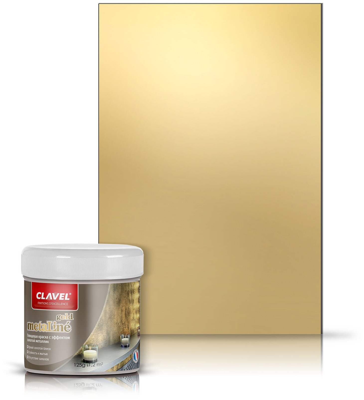 Декоративная краска Clavel MetaLine Gold, 0,125 кг, золото