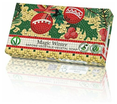 Florinda Мыло натуральное на основе растительных масел Волшебная зима Vegetal Soap Magic Winter, 100 гр