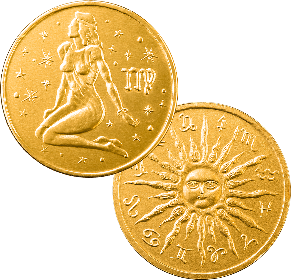 Шоколадные монеты «Золотой гороскоп» 6г по 50 шт. - фотография № 2