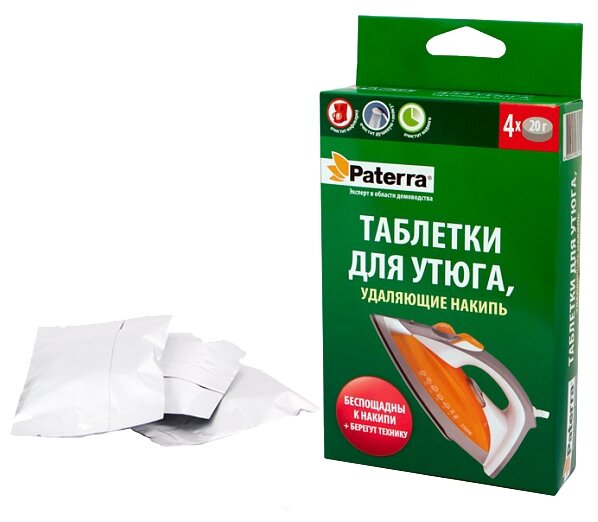 Таблетки Paterra для чистки утюгов от накипи 80 г