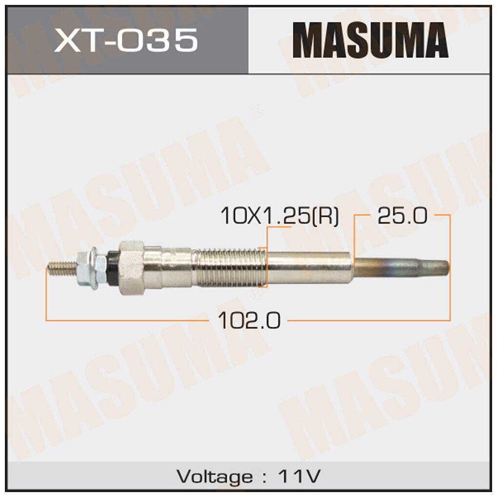 Свеча накала MASUMA Toyota (1KZTE, 3CT) Land Cruiser Prado (J70, J120)