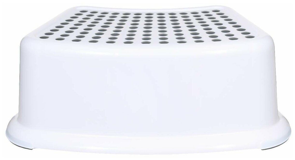 Табурет-подставка Kuchenland, 24х36 см, пластик/резина, бело-серый, Polka dot