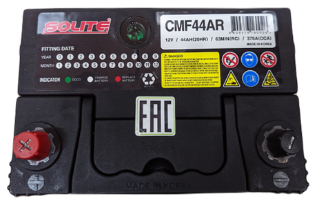 SOLITE CMF44AL (44R) 350А Обратная полярность 44 Ач (187x127x199) - фото №17