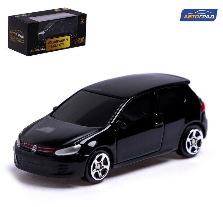 Машина металлическая VOLKSWAGEN GOLF GTI, 1:64, цвет чёрный