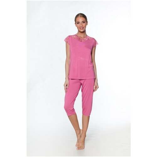 Пижама Vienetta, размер 50, розовый пижама vienetta шорты карманы размер 50 розовый