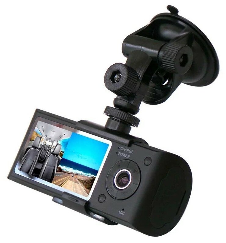 фото Авторегистратор, видеорегистратор, видеорегистратор автомобильный, с дисплеем, с встроенным датчиком удара, 2 камеры, GPS