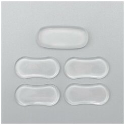 Набор стопперов для сиденья унитаза КНР силикон, прозрачные, 5 шт (6981352)