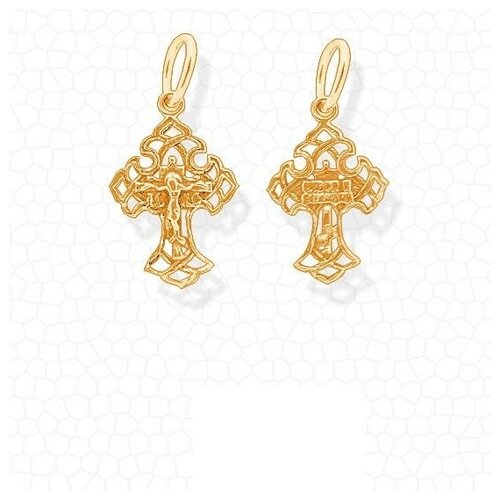 Крестик Maskom, красное золото, 585 проба