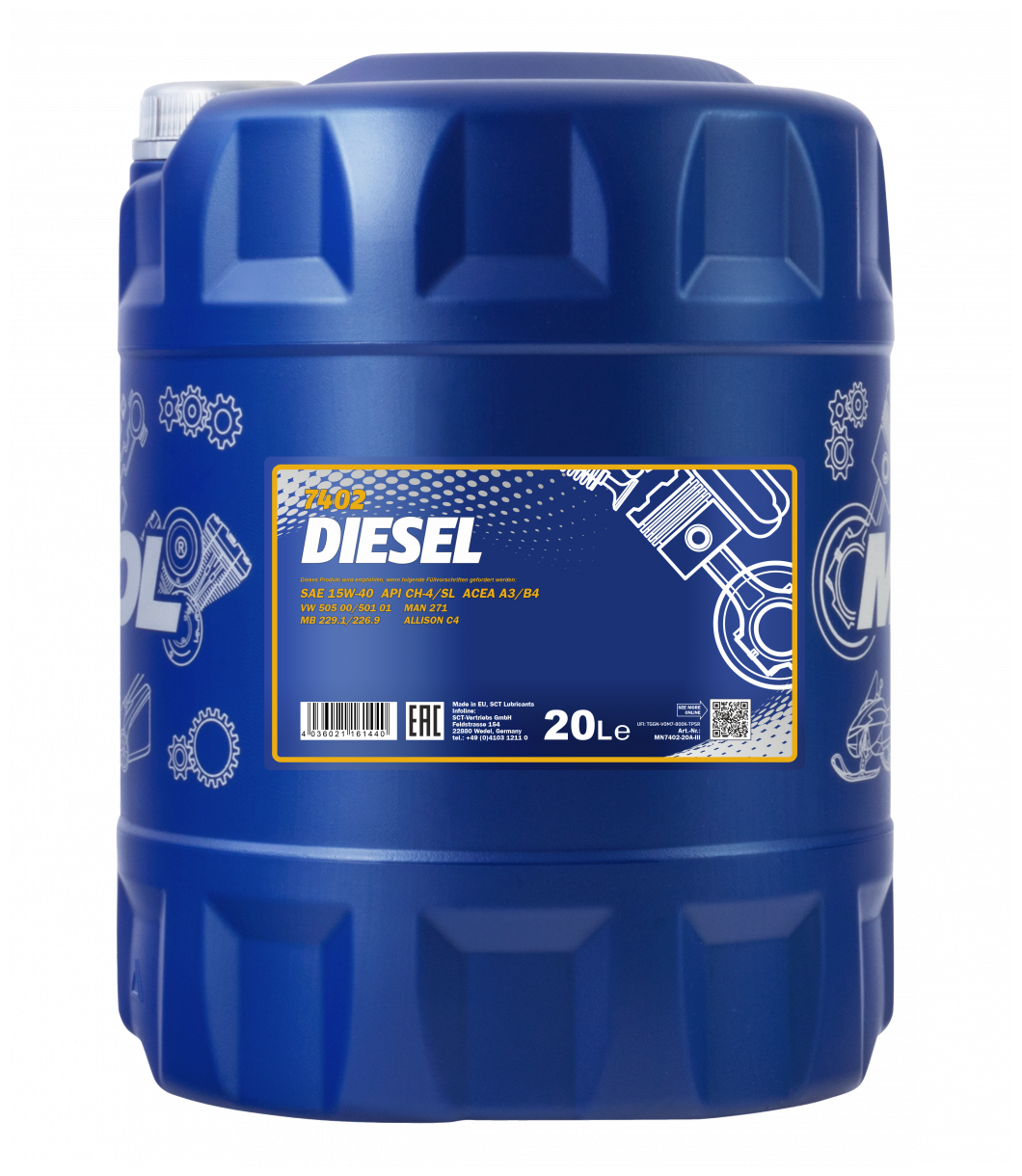 MANNOL MN7402-20 7402-20 MANNOL DIESEL 15W40 20 .    15W-40