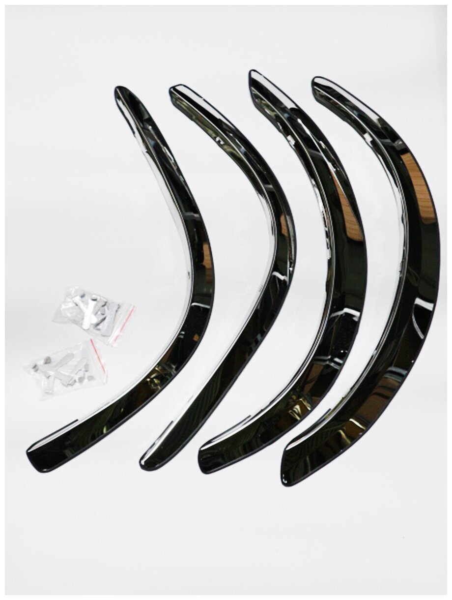 Хромированные накладки на арки колес Suzuki Alto GF 2008+ короткие/ Сузуки Альто GF 2008+ короткие