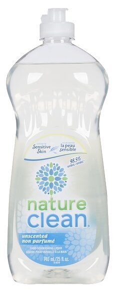 Nature Clean / Жидкость для мытья посуды гипоаллергенная, без отдушки, 740 мл