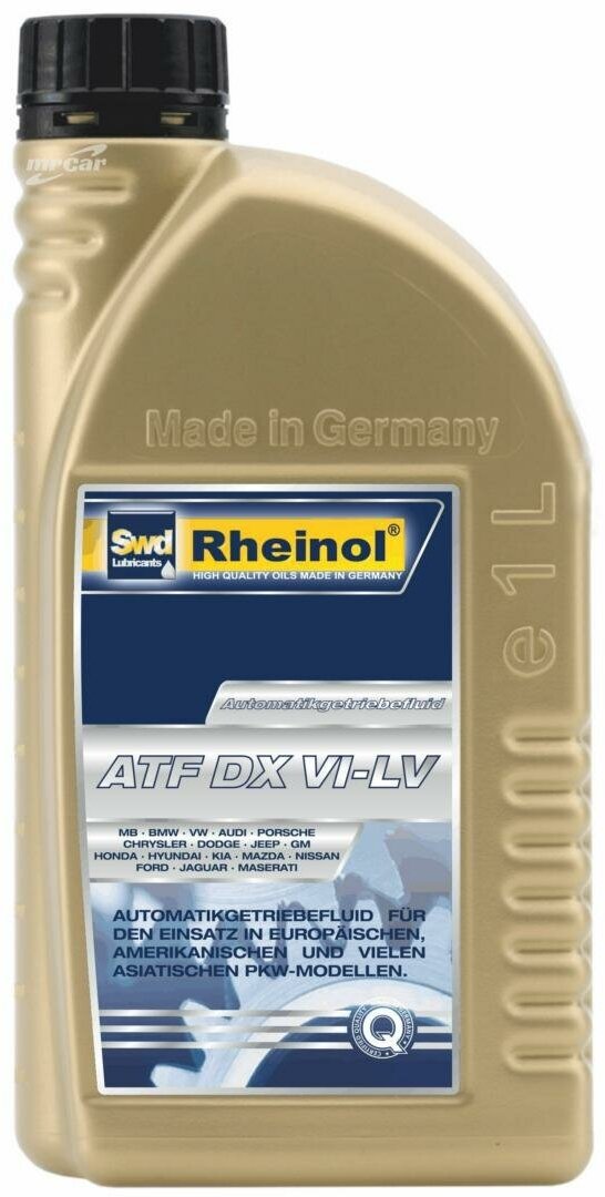 Трансмиссионное масло SWD Rheinol ATF DX VI -LV (1л) Германия арт. 32847,180